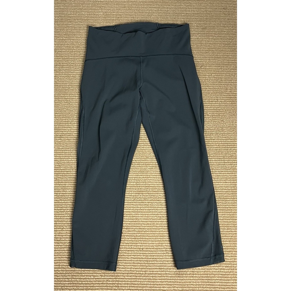 lululemon Train Times Crop 21" Leggings Women's Size 8 Dark Gray